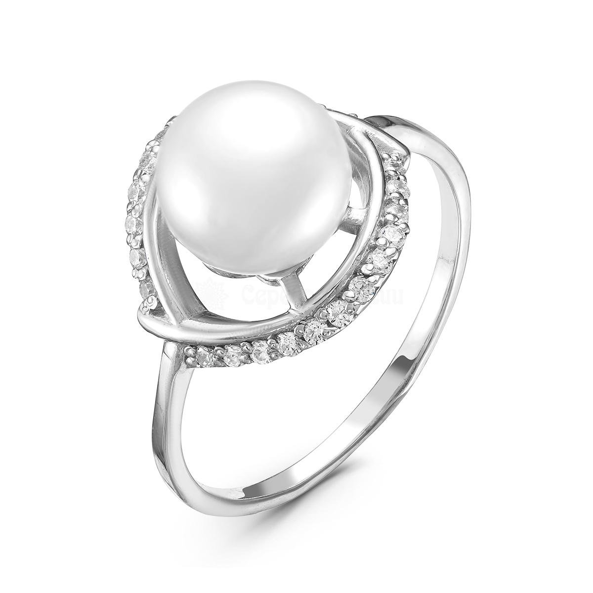 Кольцо из серебра с жемчугом Swarovski 94012444