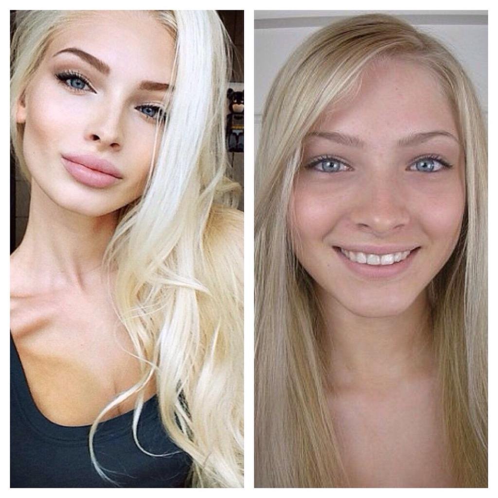 Ханна без макияжа
