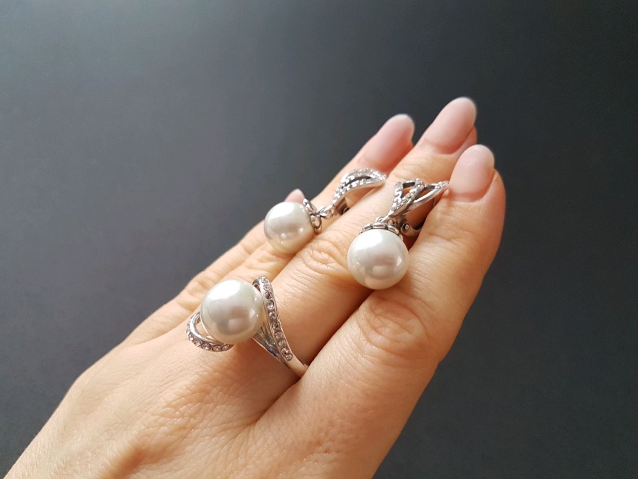 Ювелирочка серьги с жемчугом из серебра