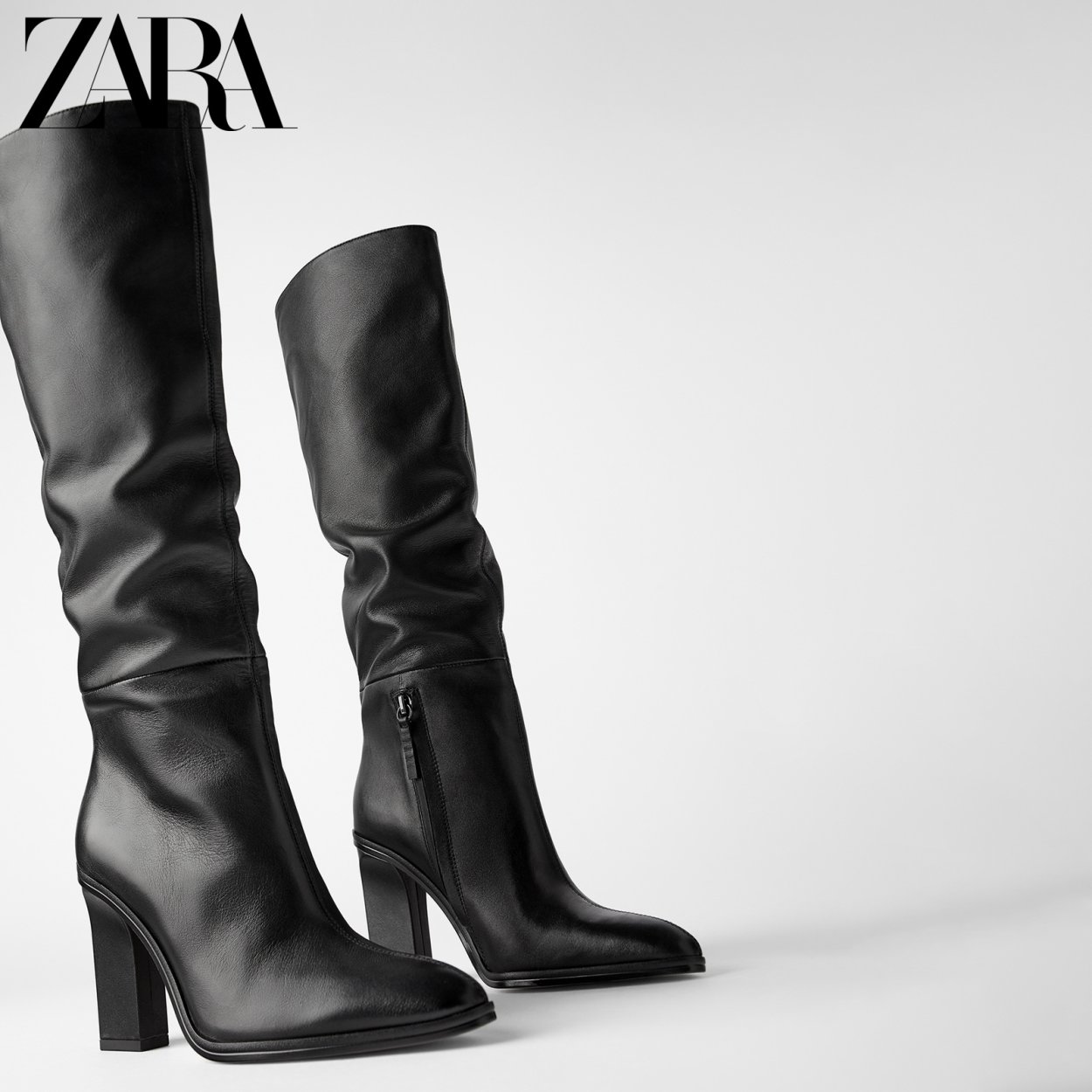 Женские сапоги Zara Zara черные