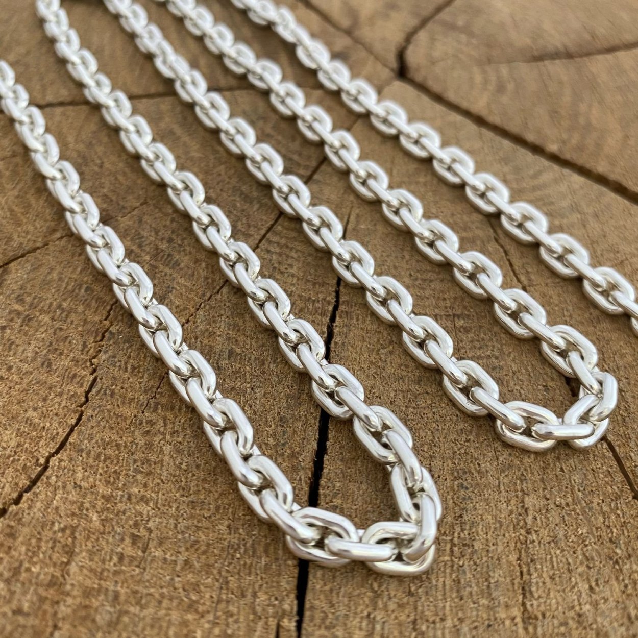 Серебряная цепь «Якорная»