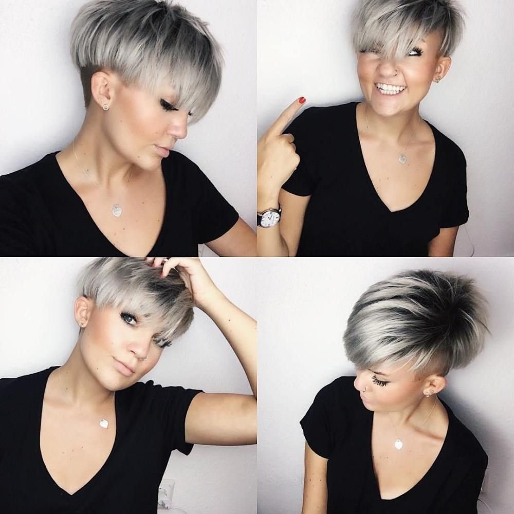 Undercut+Пикси удлиненная стрижка Пикси Undercut