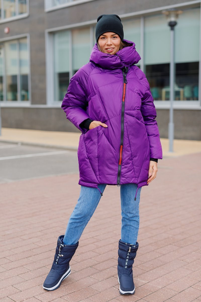 Шапка к фиолетовой куртке