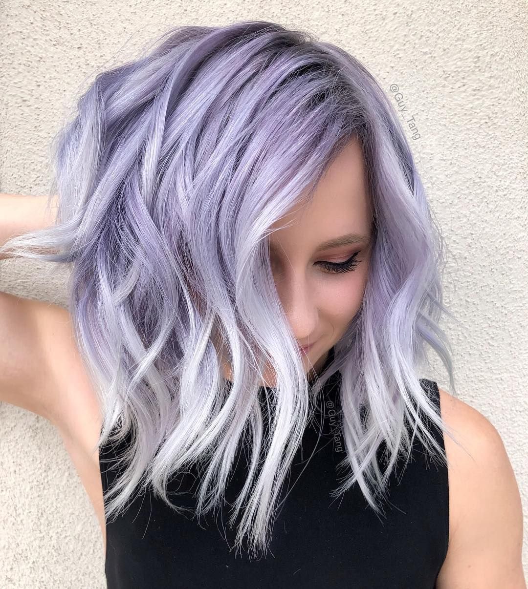 Фиолетовый пепельный цвет волос