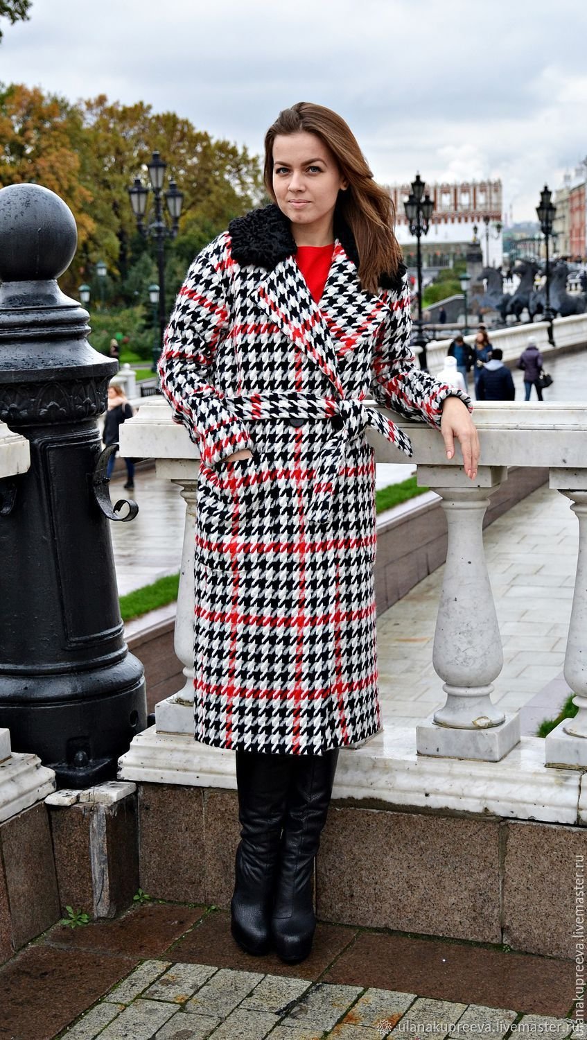 Elena Miro пальто гусиная лапка