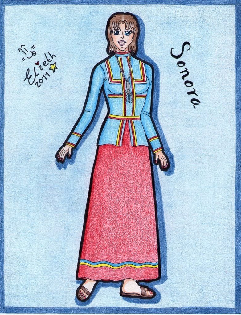 Шорский костюм рисунок