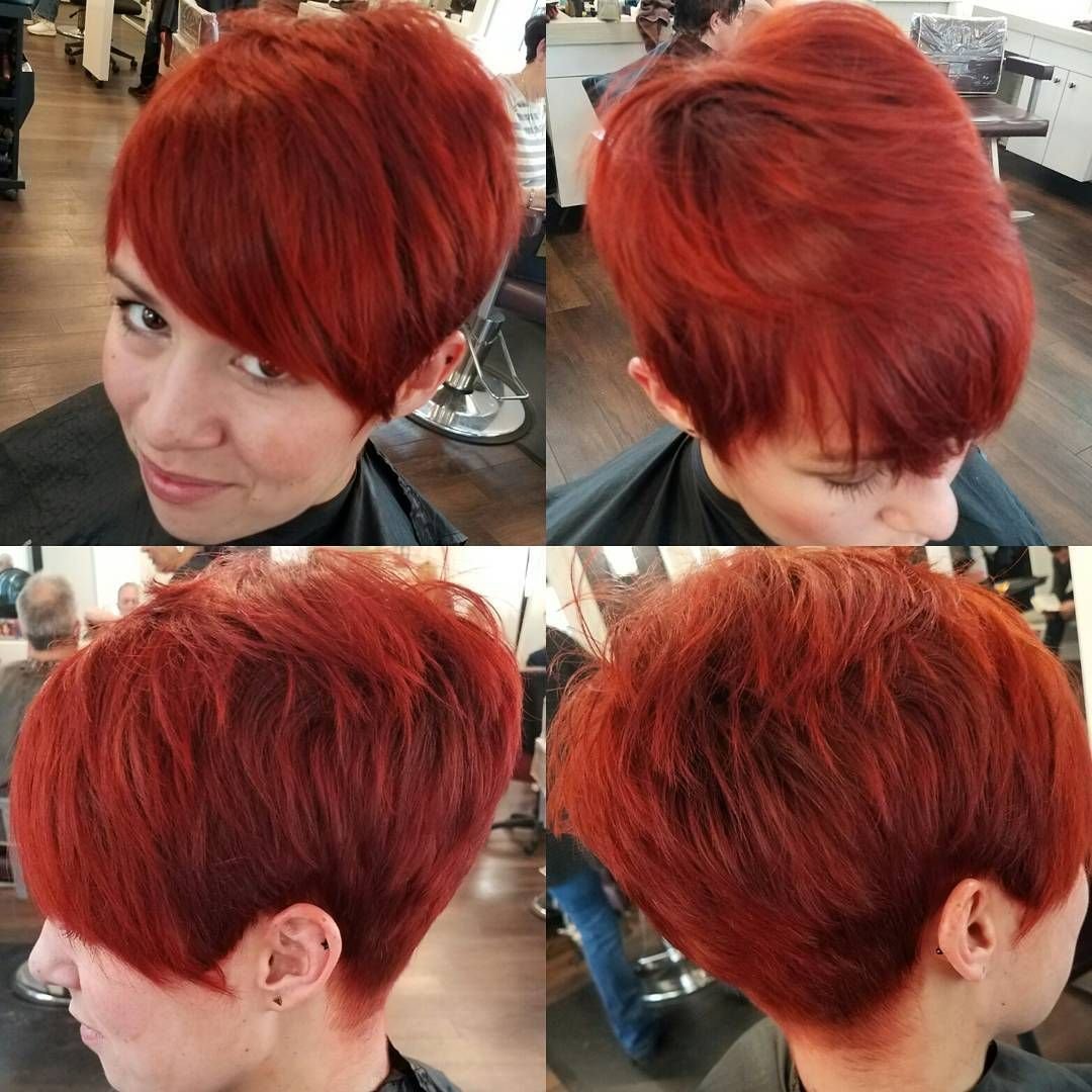 Стрижка пикси на рыжие волосы