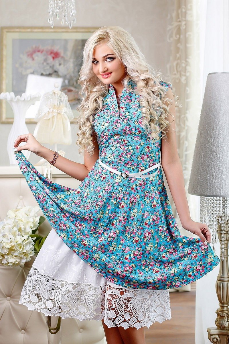 Платье из ситца