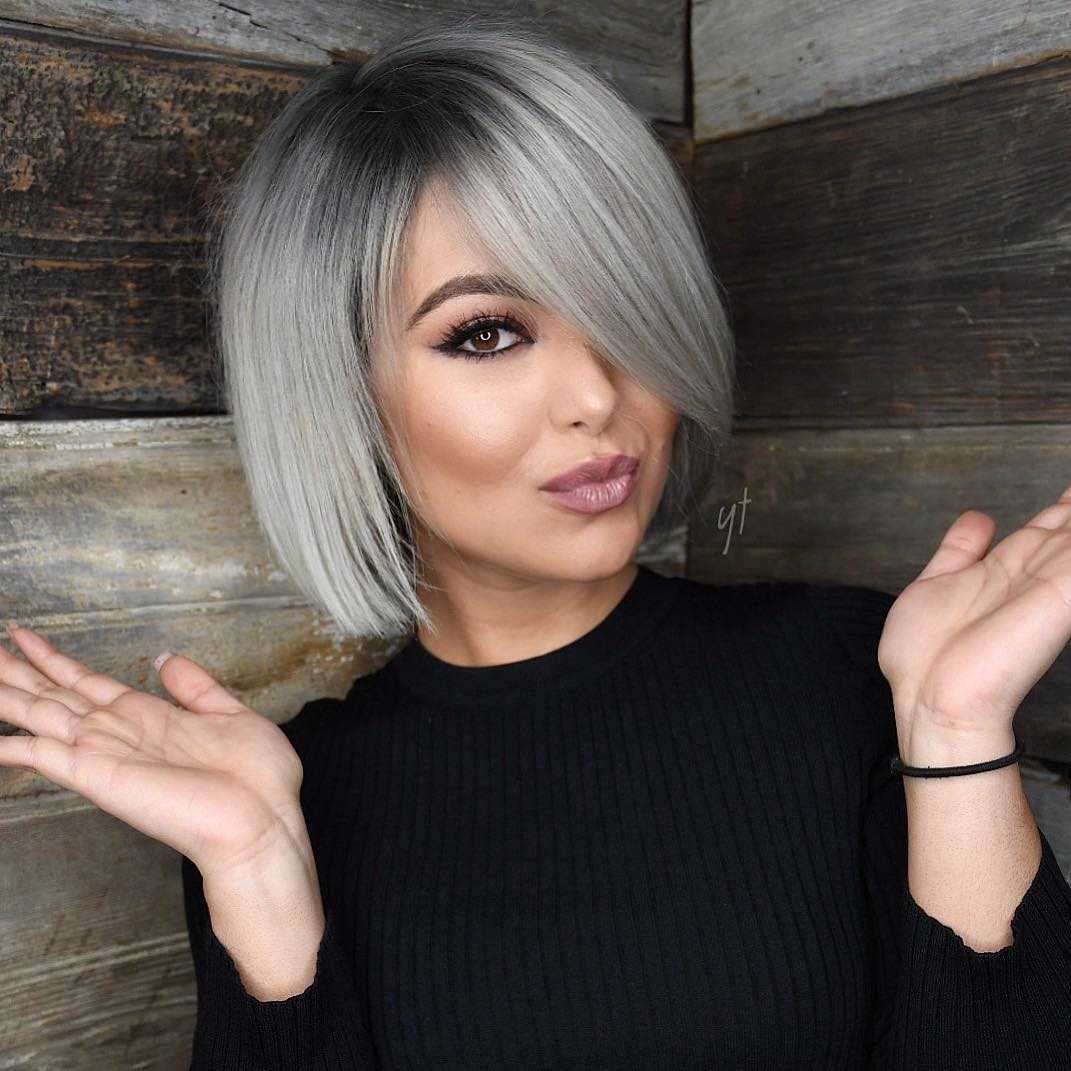 Удлиненное каре пепельный