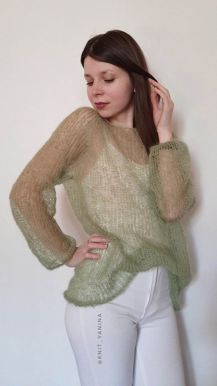 Паутинка из КИД мохера Ализе