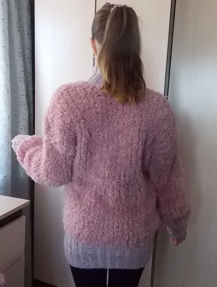 Свитер из плюшевой пряжи