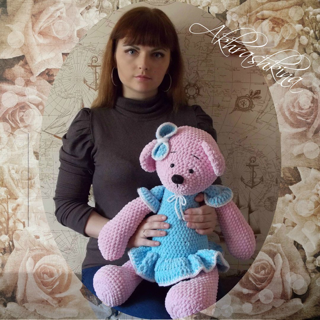Платье вязаное для женщин из плюшевой пряжи