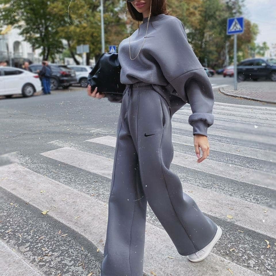 Zara Knit трикотажный костюм бежевый
