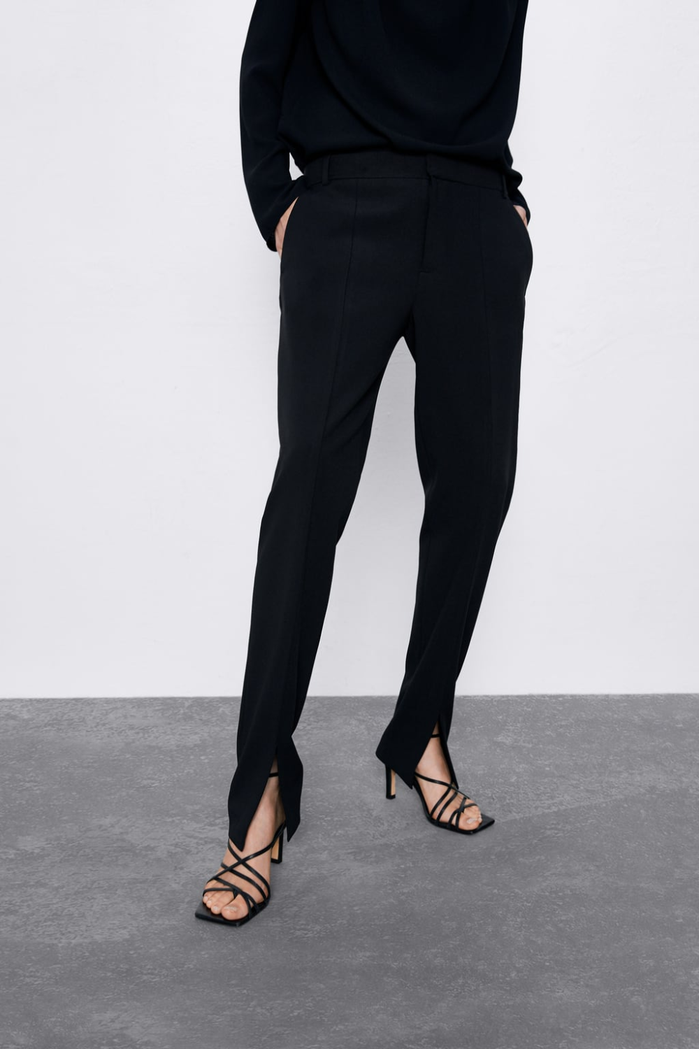 Брюки Zara с разрезами спереди