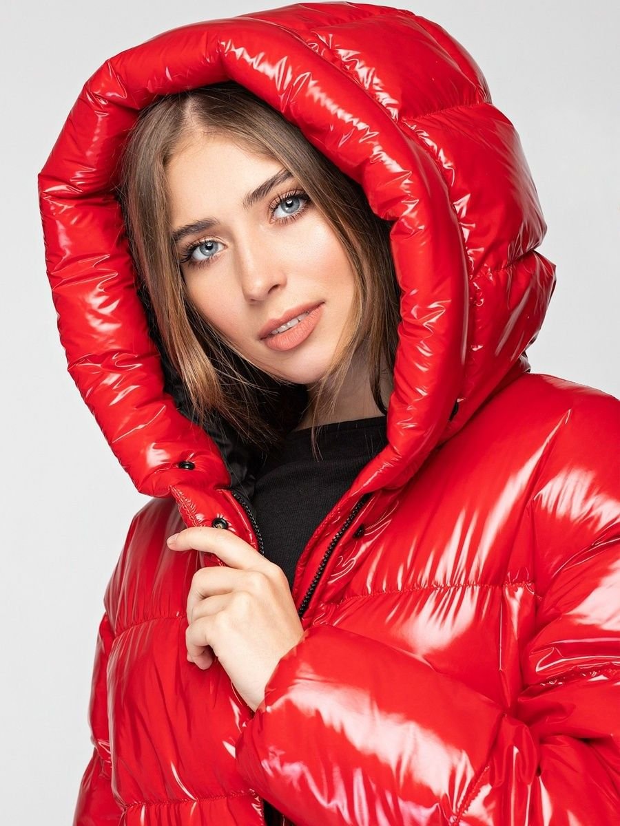 Shiny nylon down Jacket women