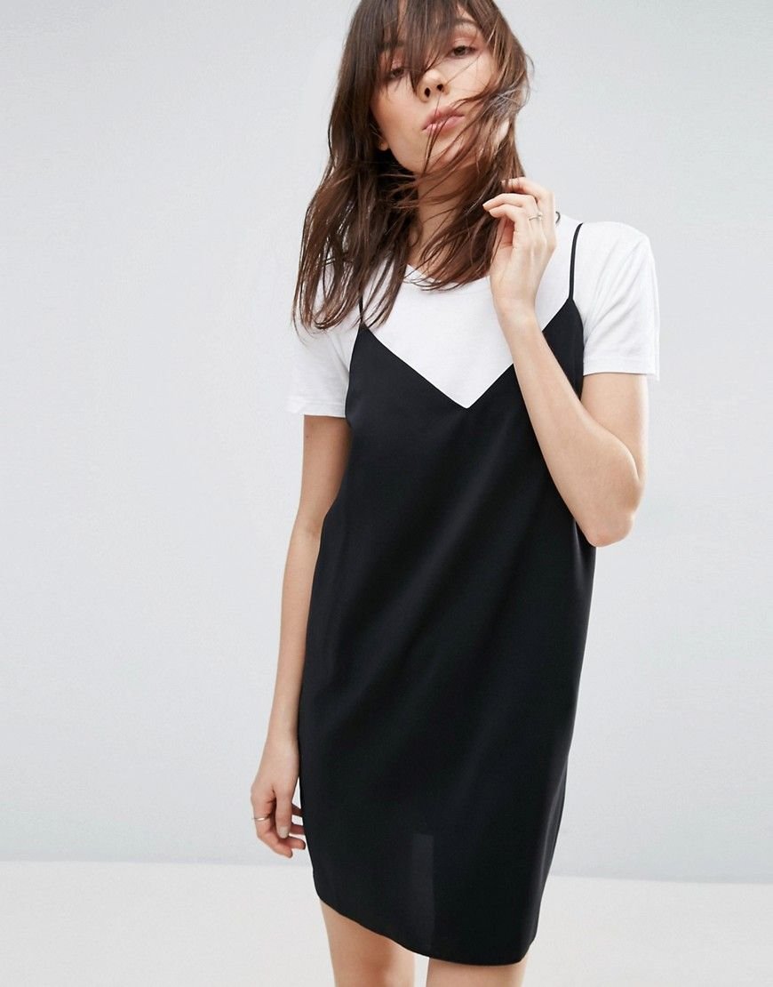 Кожаный сарафан Pull and Bear