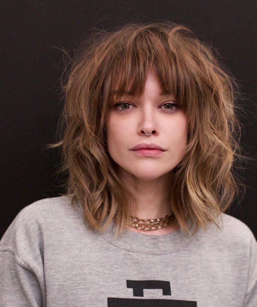 Корея Bob Haircut на волнистые волосы