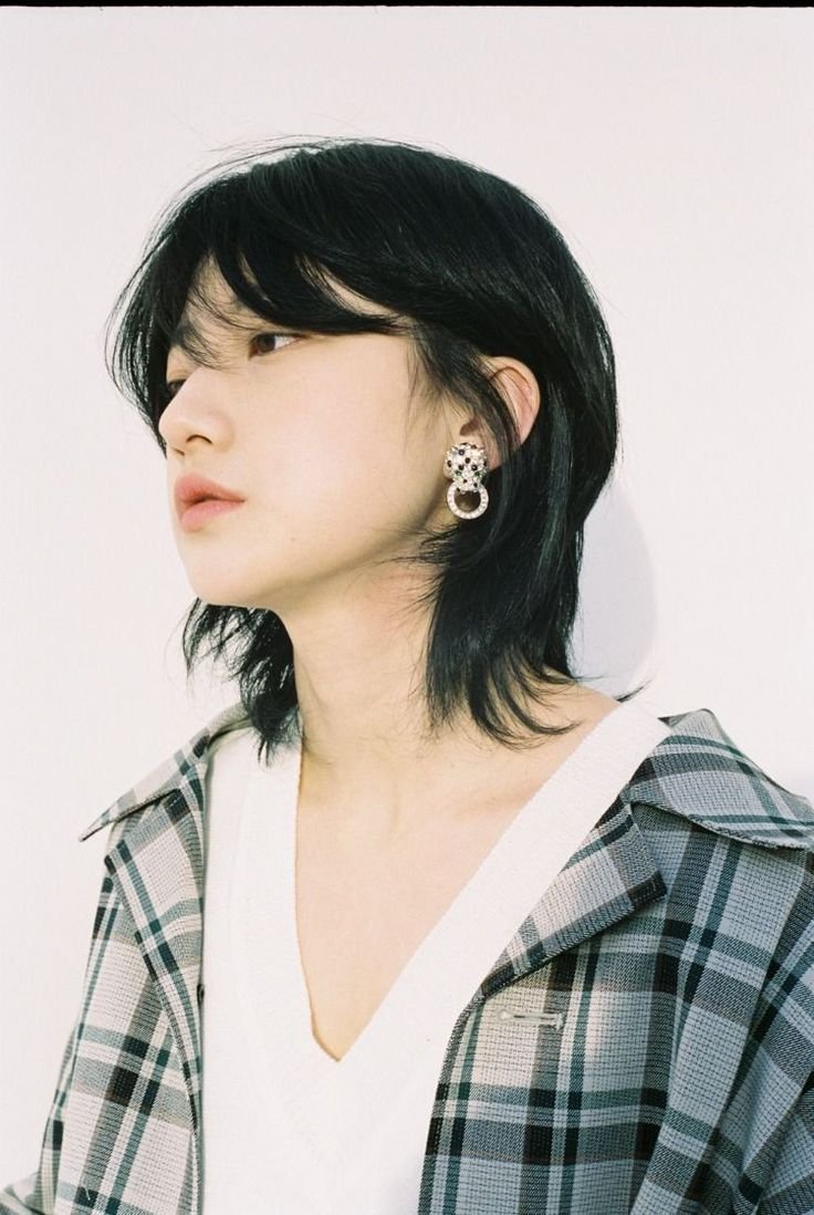 Wolf Cut Mullet женская азиатская