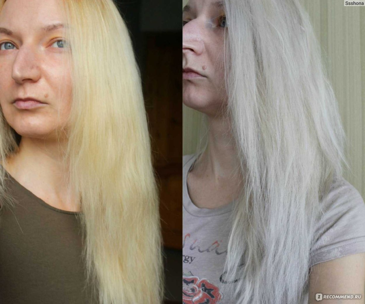Нейтрализатор желтизны для волос до после