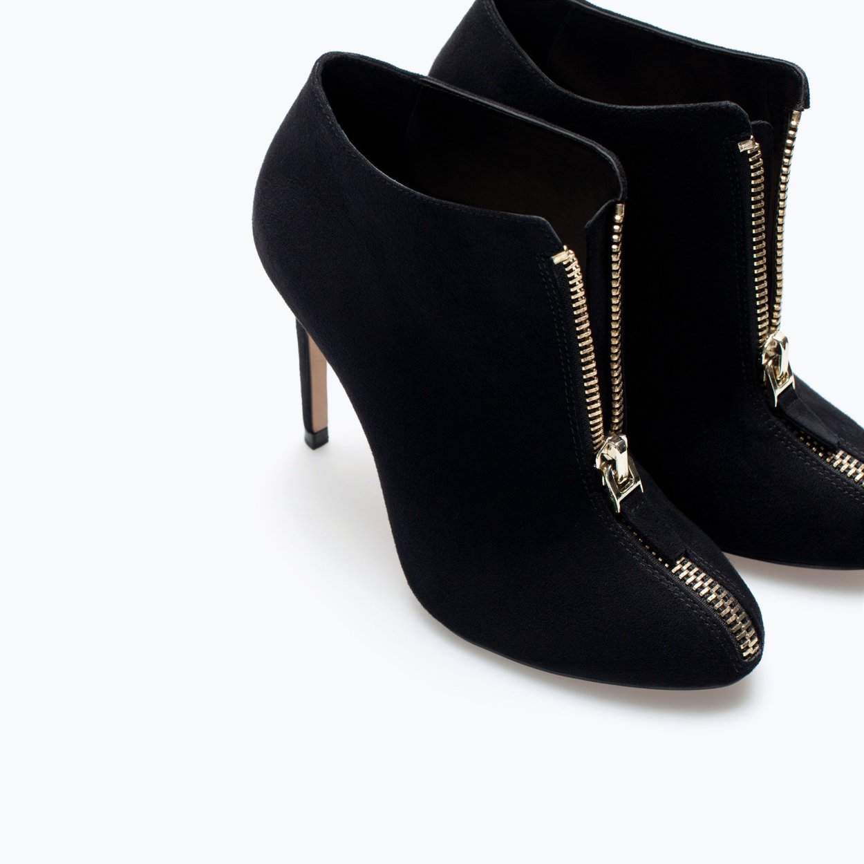 Zara ботильоны на молнии