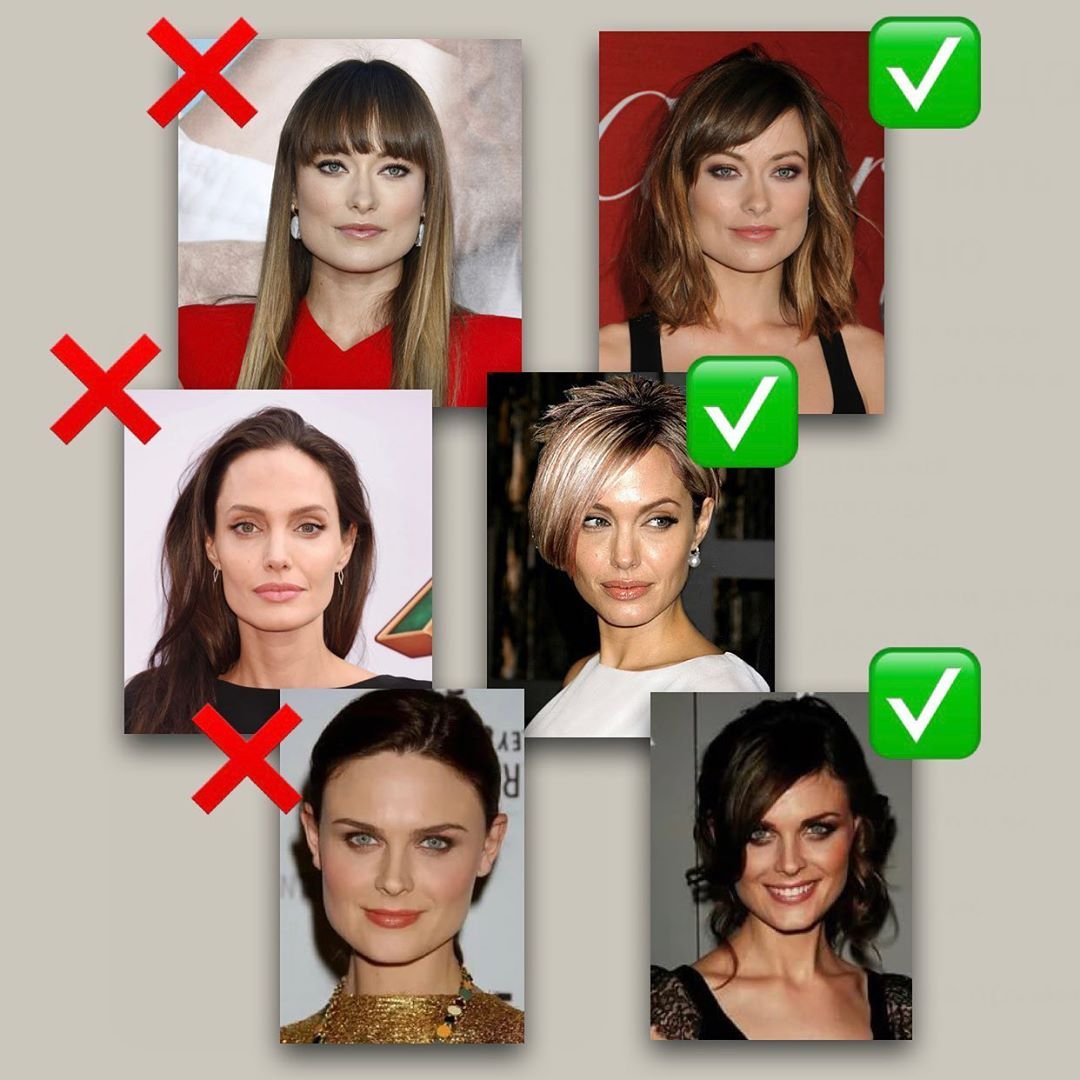 Причёски по форме лица женщине