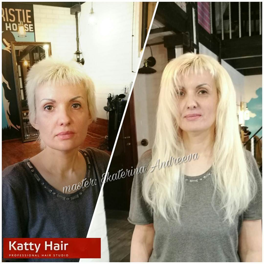 Наращивание на короткие волосы