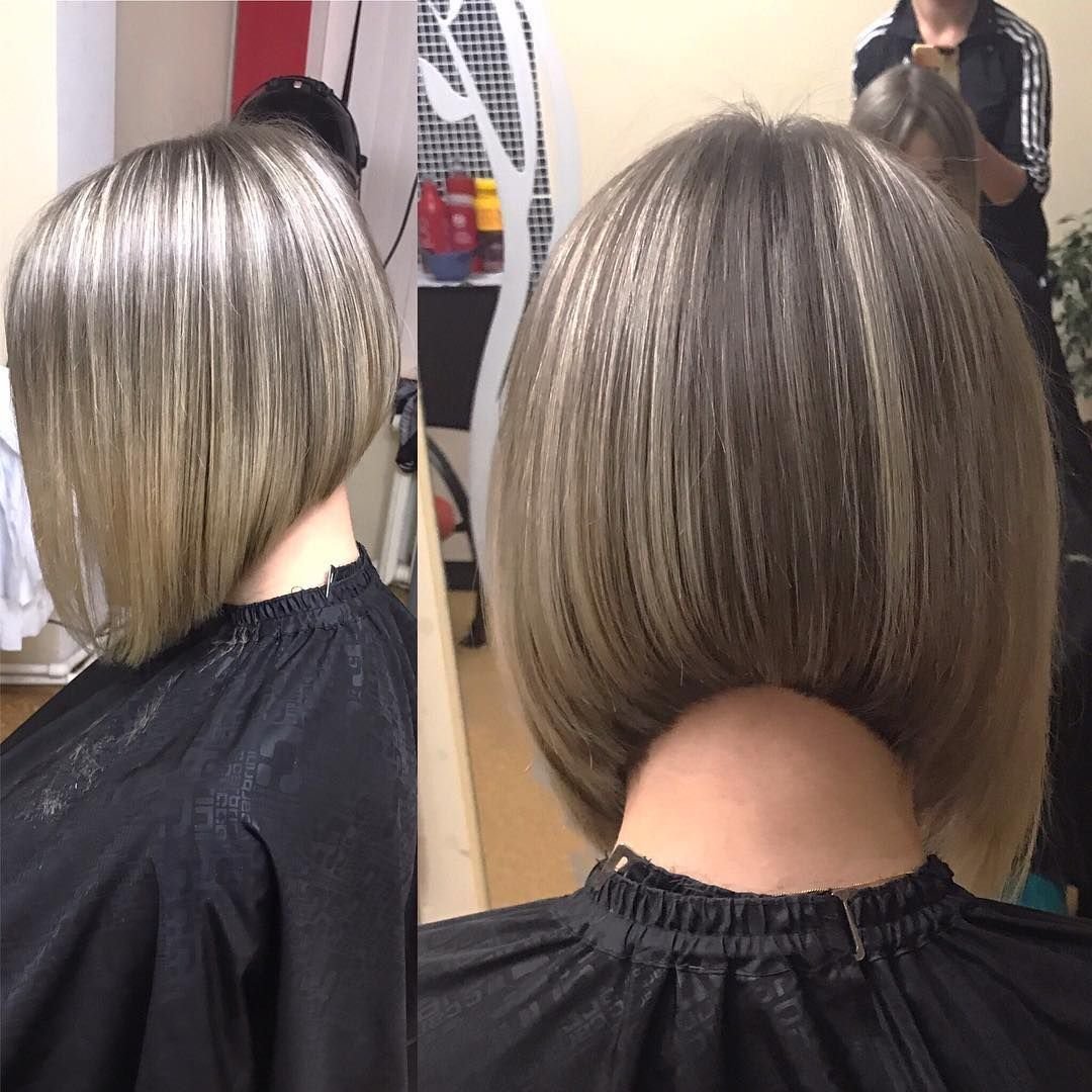 Удлиненное каре сзади