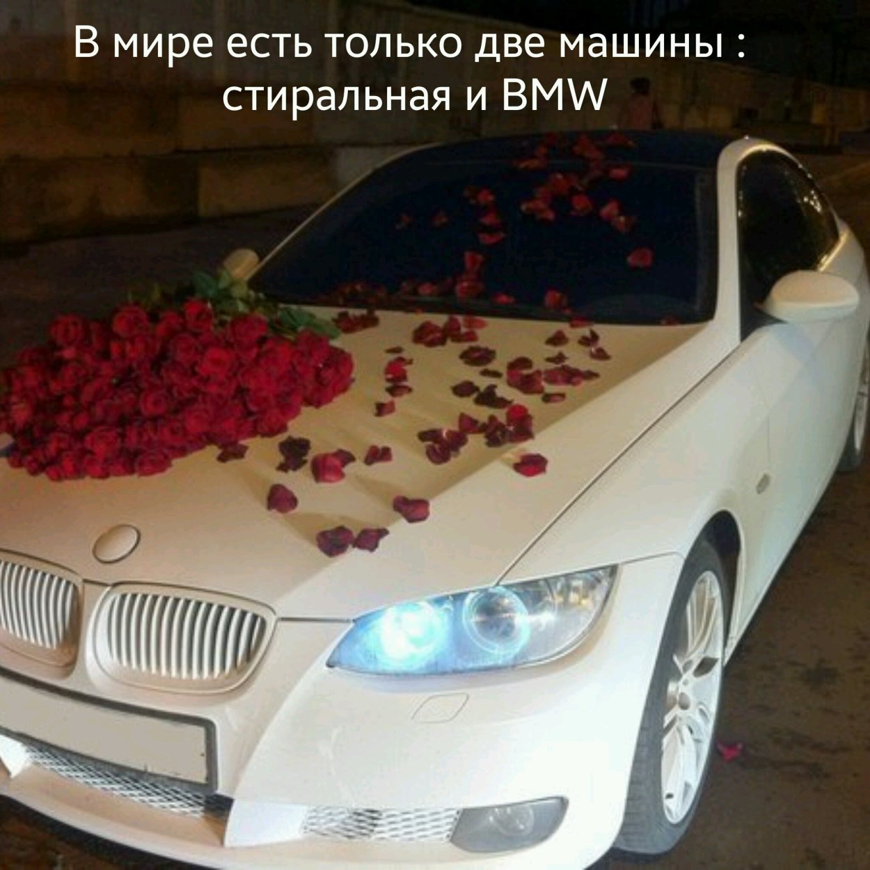 Машины БМВ С цветами