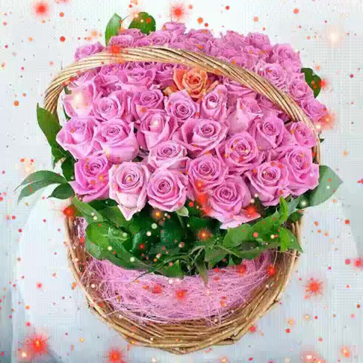 Цветы в корзине