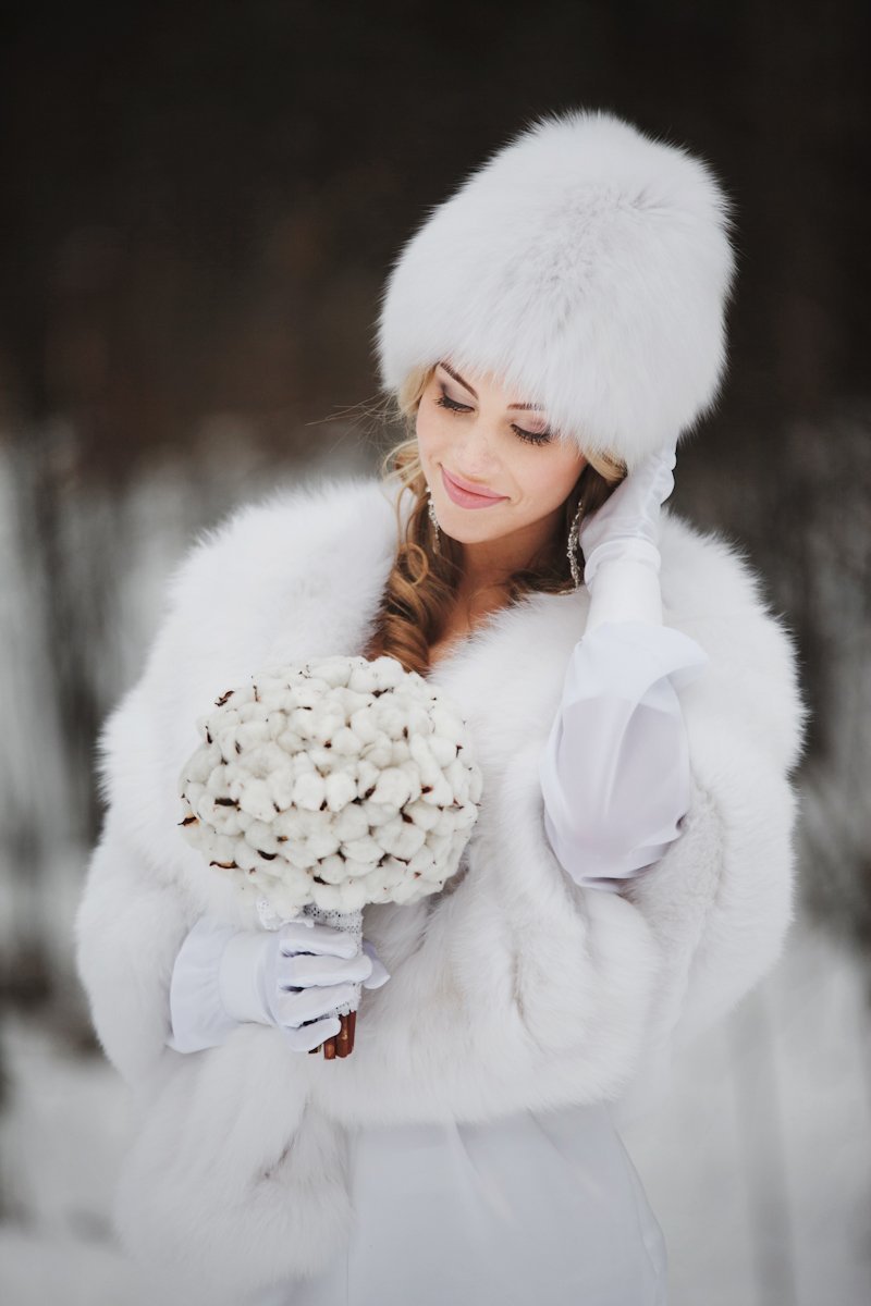 Свадьба зимой одежда невесты