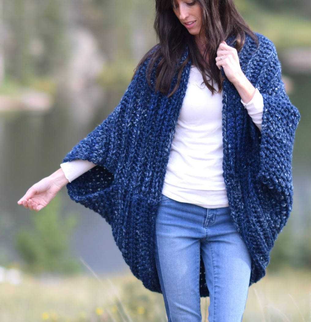 Ажурный кардиган кокон Lace Cocoon