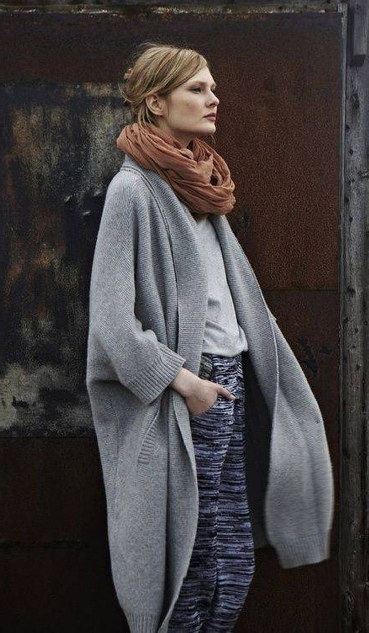 Кардиган с шарфом