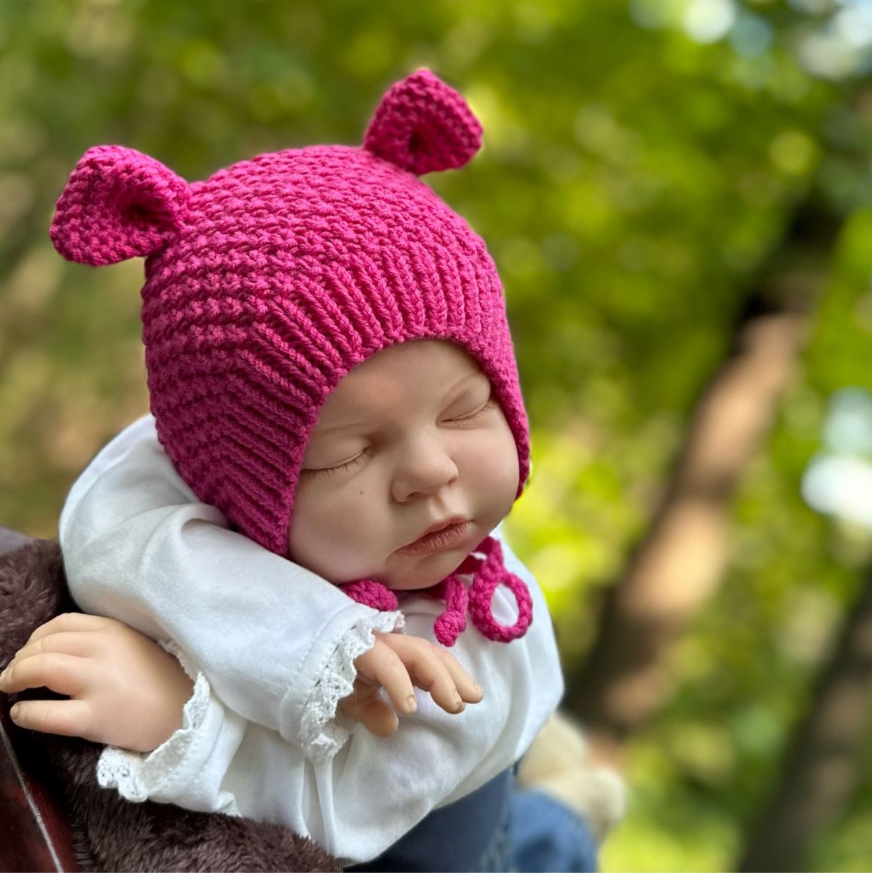 Шапочка с ушками для младенца