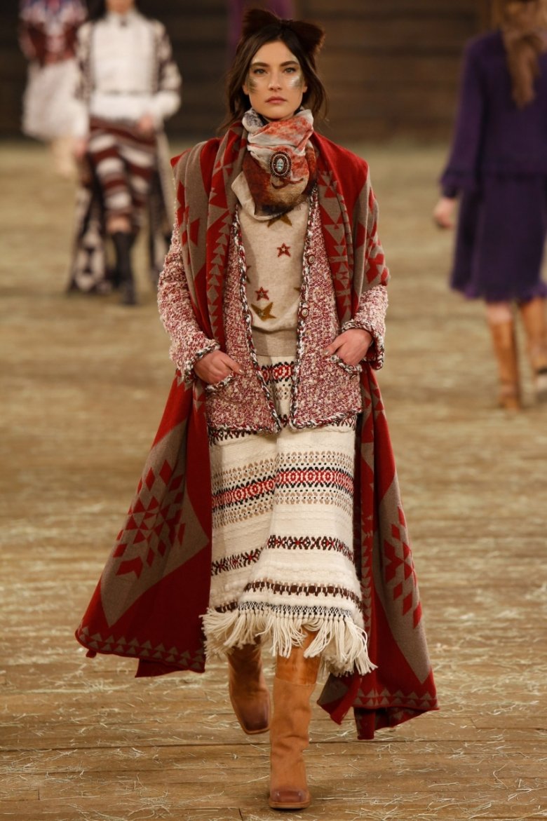 Chanel осень зима 2014, стиль вестерн, бохо