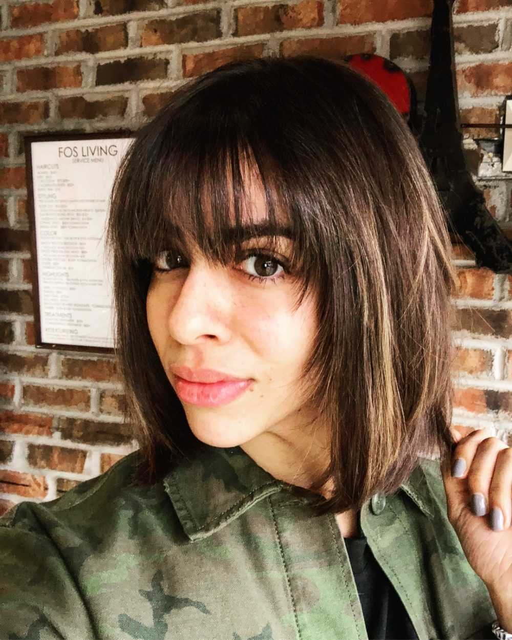 Стрижка Lob long-Bob с челкой