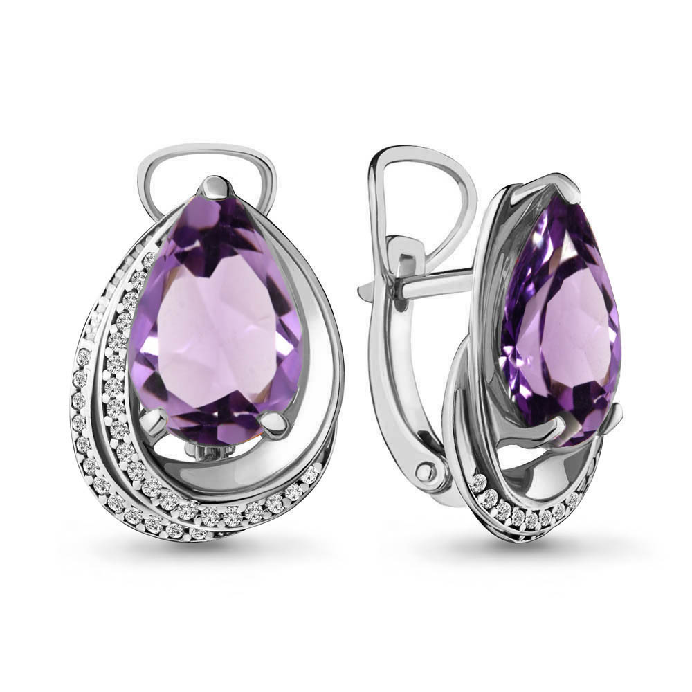 Серьги Соколов 108938 с аметистом