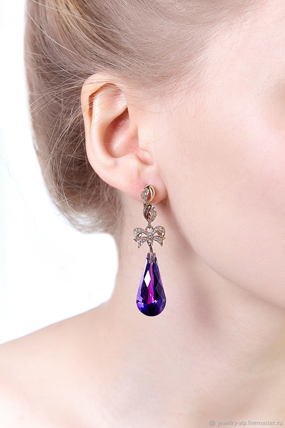 Серьги из аметиста