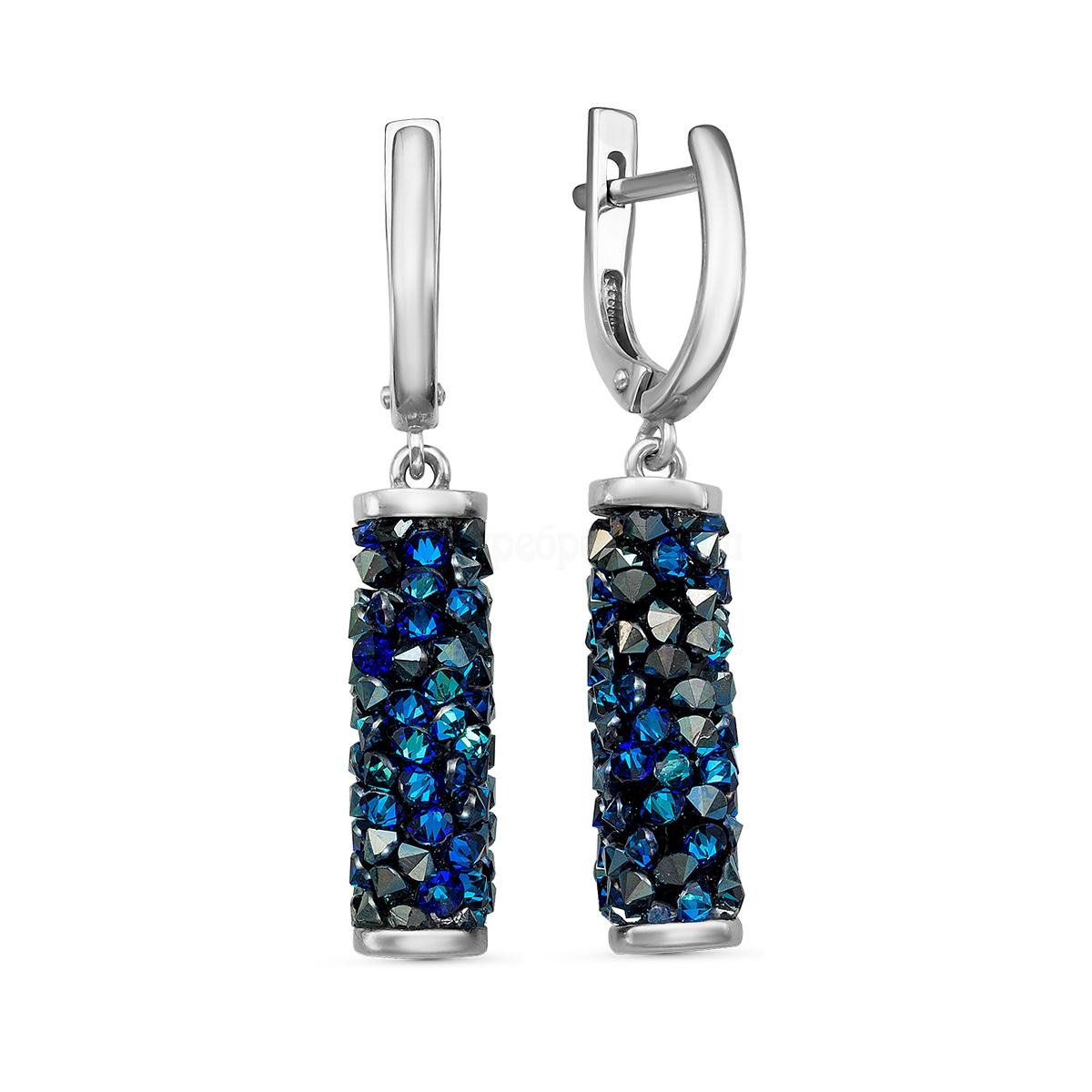 Серьги из серебра с кристаллами Swarovski артикул: 94022684