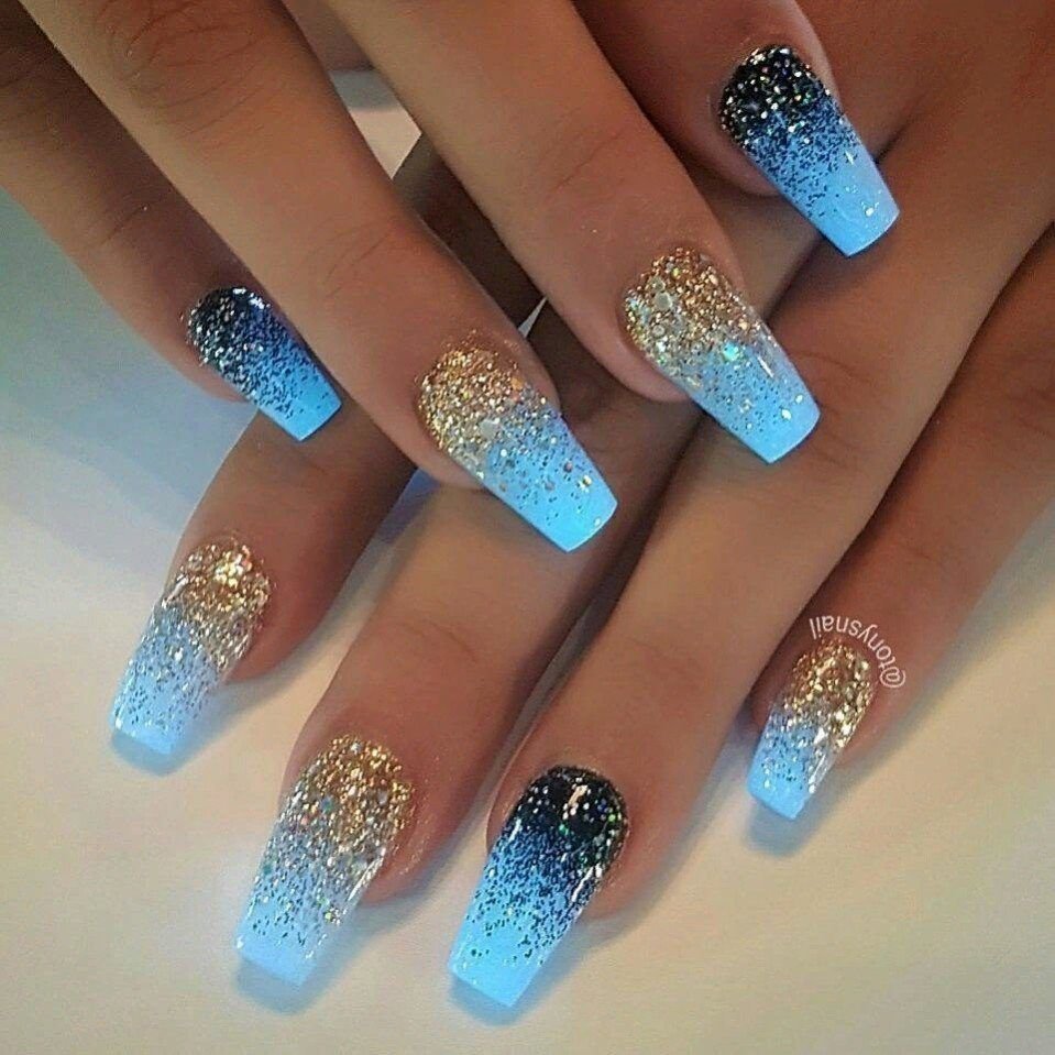 Ногти с блестками