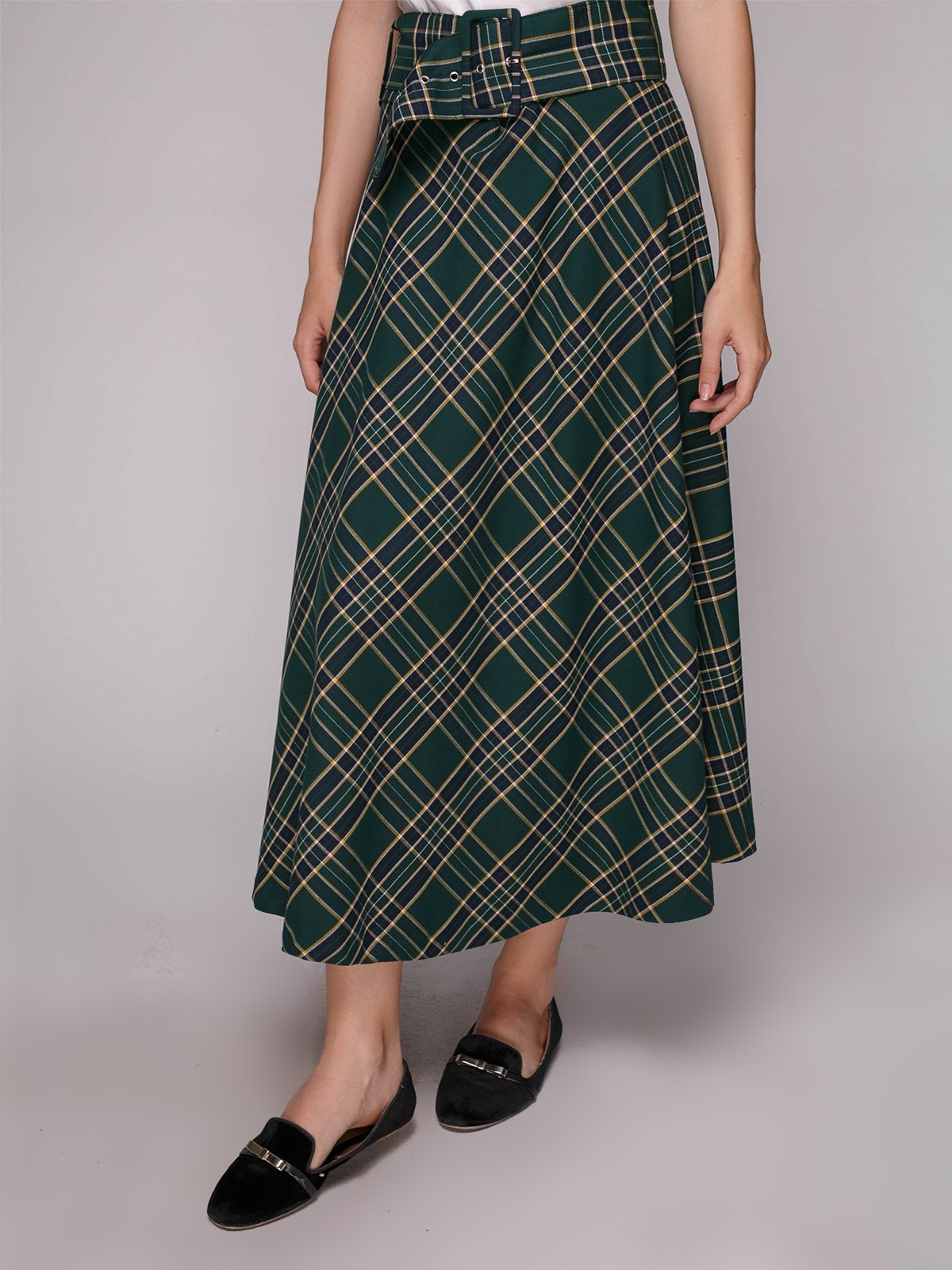 Юбка Zara в зеленую клетку