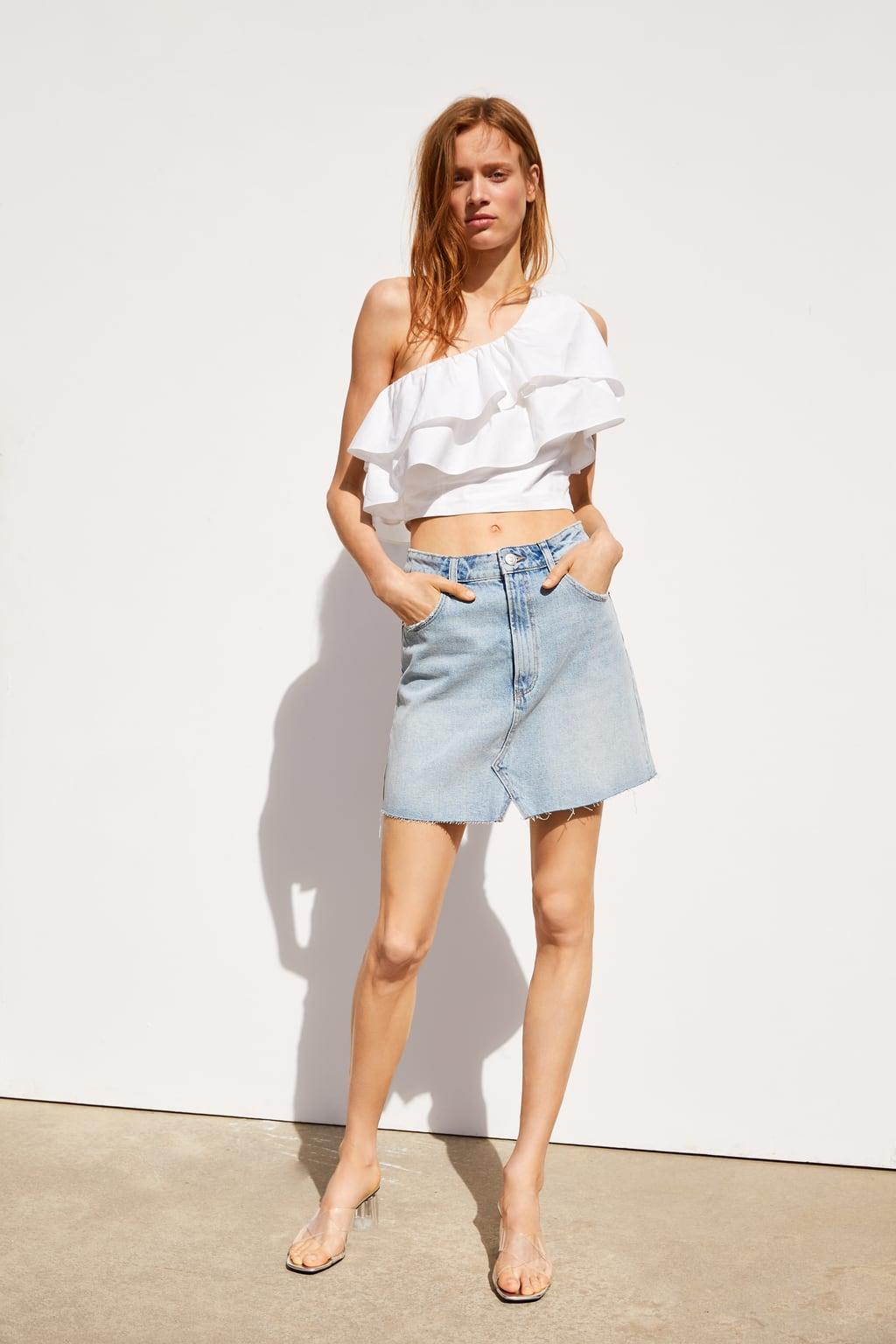 Джинсовая юбка Zara короткая