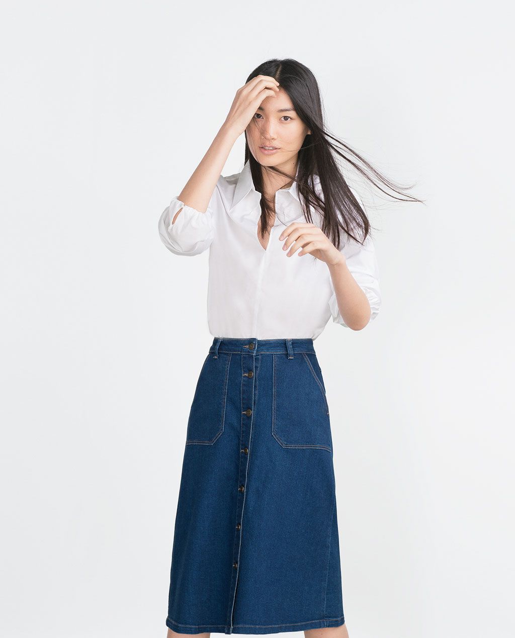 Юбки Zara из денима