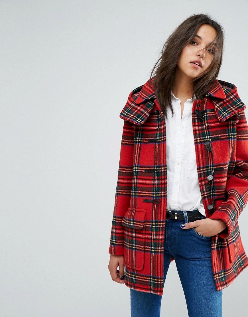 Куртка в клетку женская