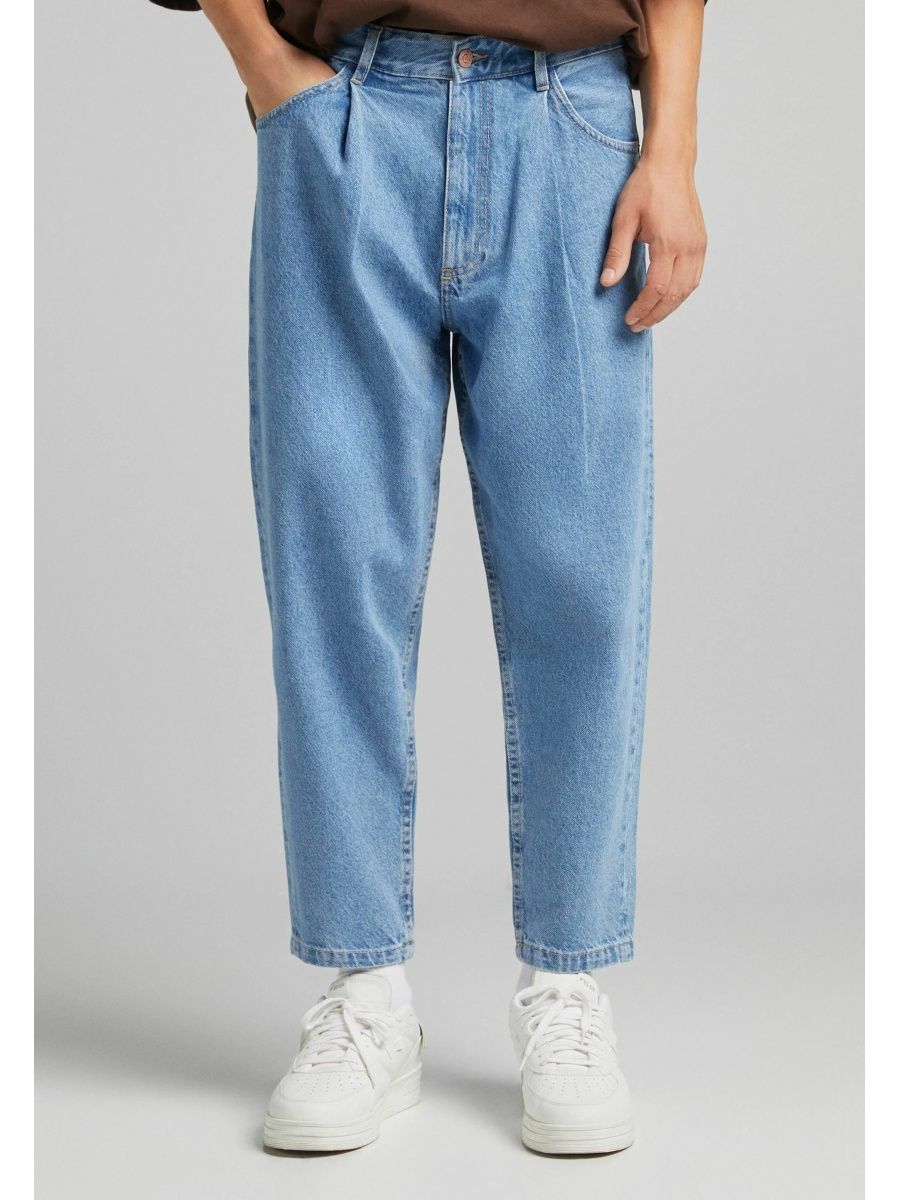 Джинсы бананы мужские Bershka