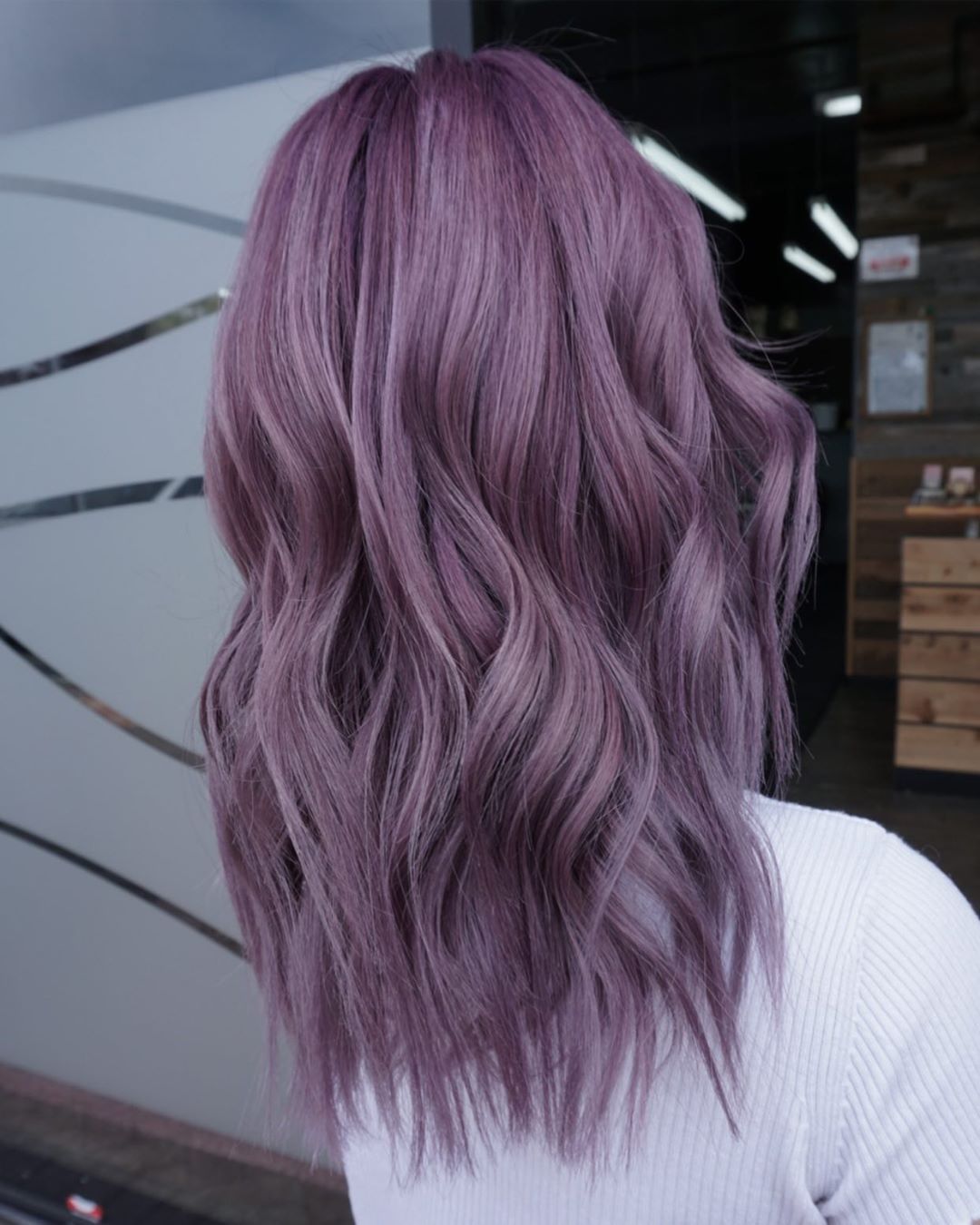Холодный фиолетовый цвет волос
