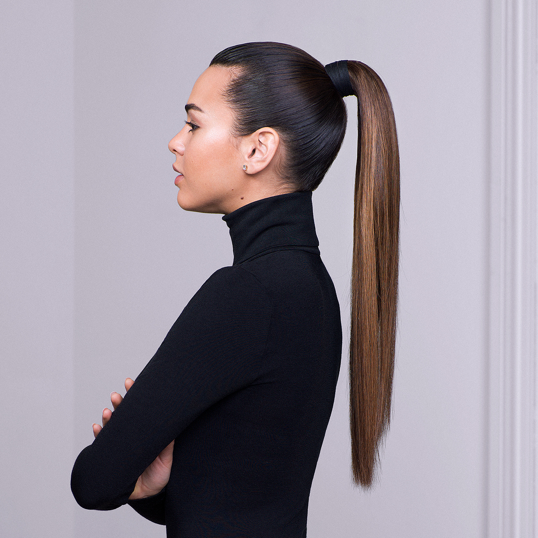 Balmain ponytail.прически