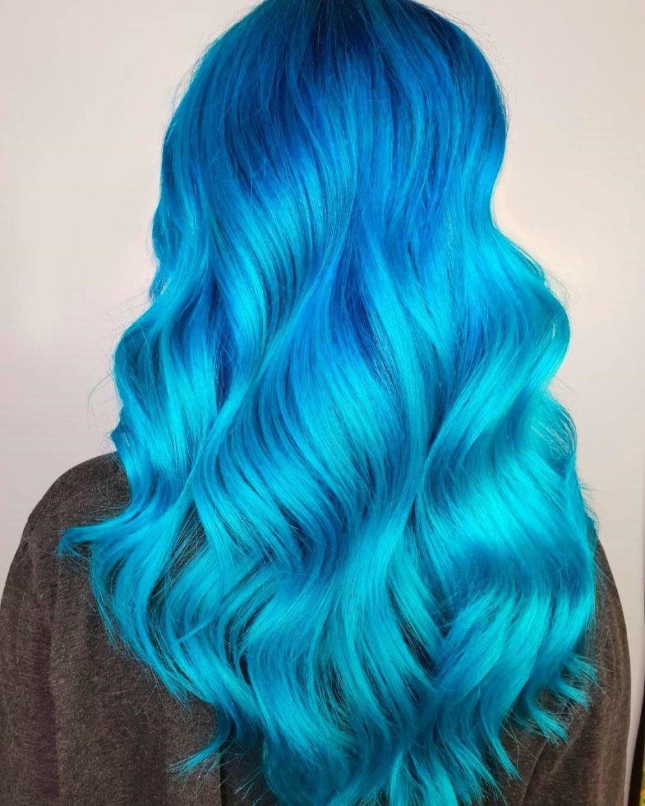 Цвет морской волны волосы