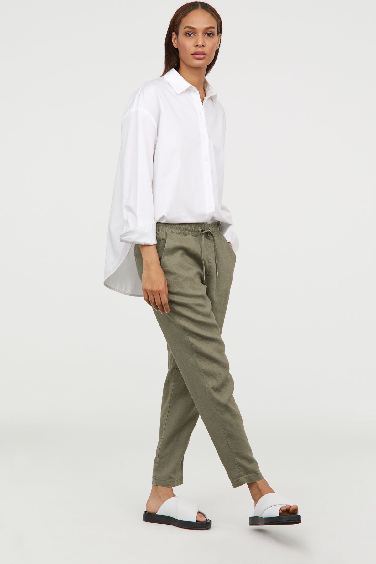 Льняные брюки Zara 2023