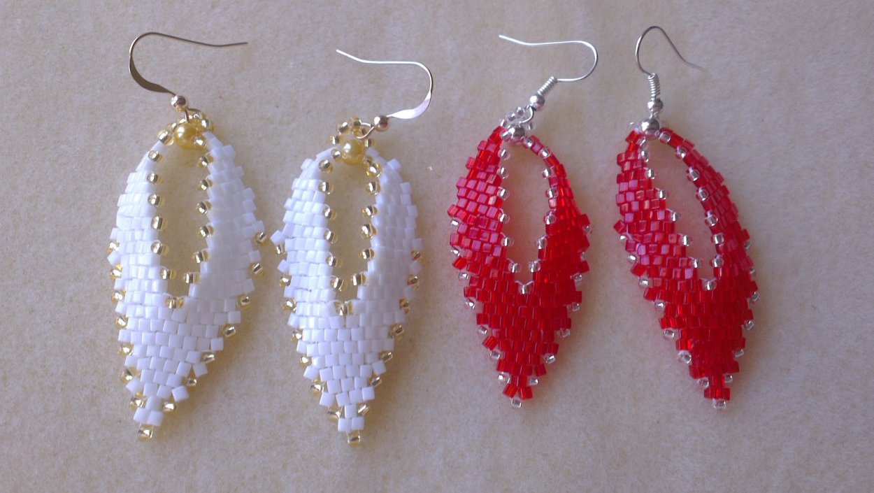 Серьги из бисера