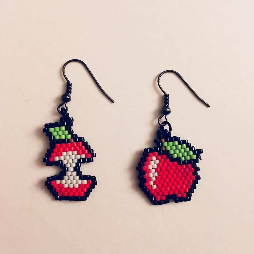 Серьги из бисера детские